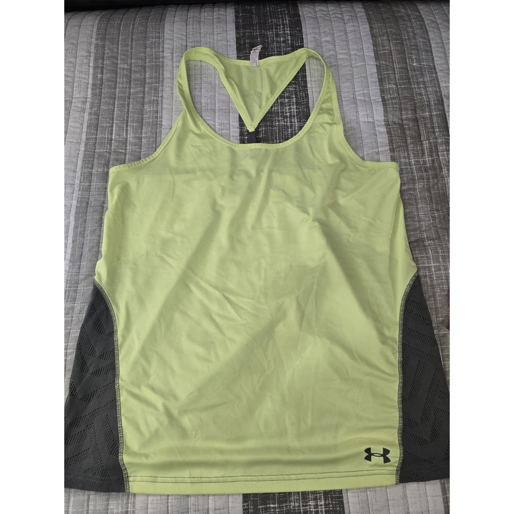 UA Heat Gear Active Tank Yellow And Grey Sz XL